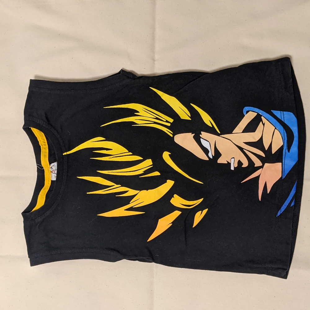 Vintage Dragonball blonde Goku Super Manga tank top Small boys